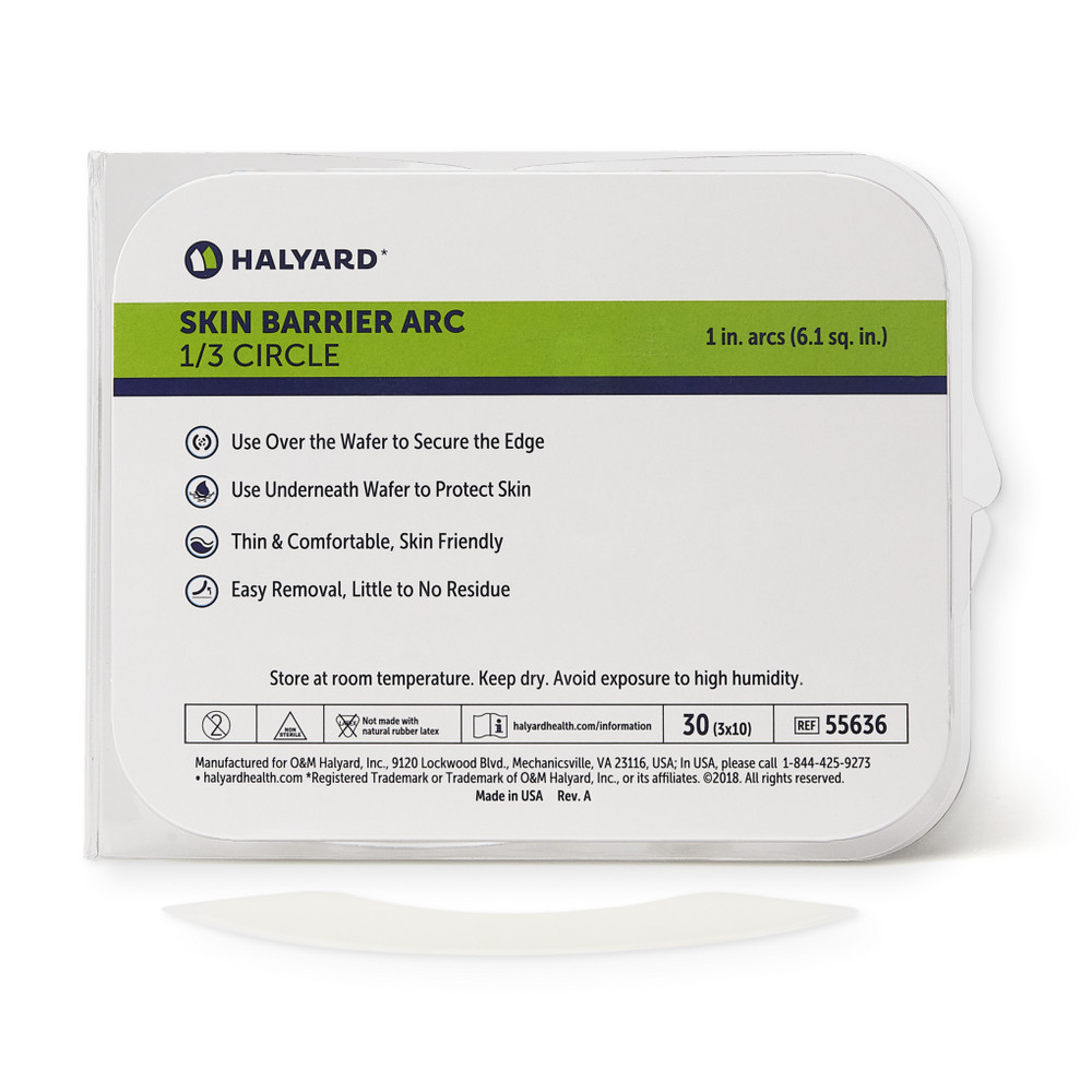 HALYARD OSTOMY SUPPLIES & ACCESSORIES - Skin Barrier, Arc, 30/pk, 50 pk/cs
