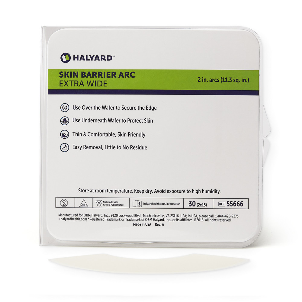 HALYARD OSTOMY SUPPLIES & ACCESSORIES - Skin Barrier, Arc, Extra Large, 30/pk, 30 pk/cs