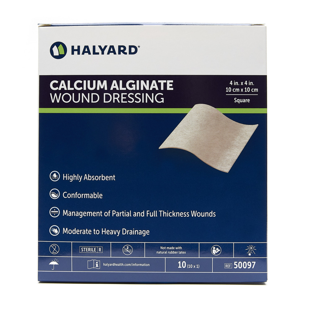HALYARD DRESSING - Dressing, Alginate, 4" x 4", 10/bx, 10 bx/cs