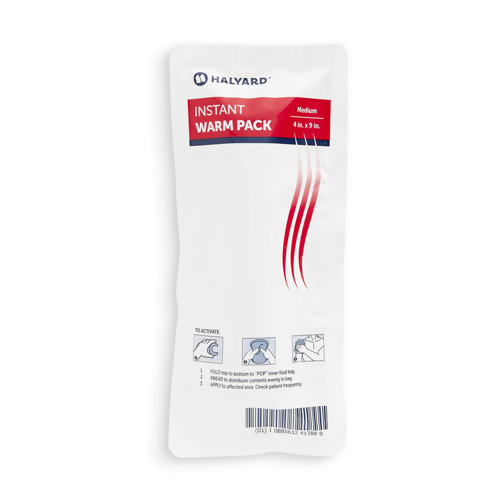 HALYARD INSTANT WARM PACKS - Instant Warm Pack, 4" x 9", Large, Single Patient Use, 24/cs