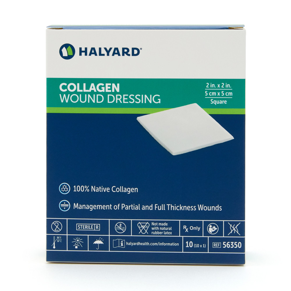 HALYARD DRESSING - Collagen Dressing, 2" x 2", 10/bx, 60 bx/cs (US Only)