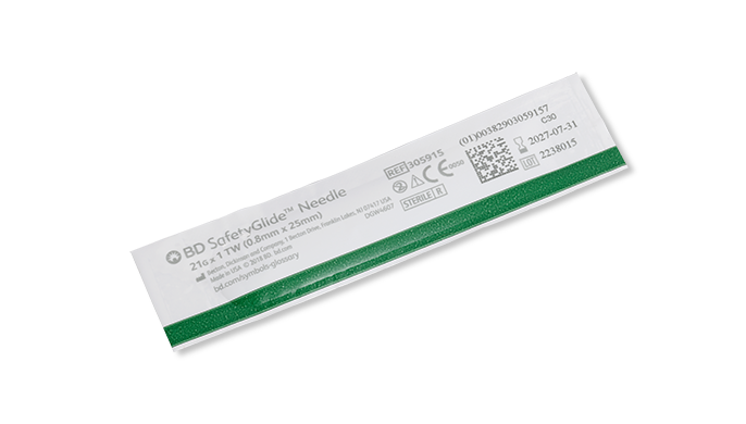 BD SafetyGlide™ Needle, 23G x 1.5", RB, Thin Wall, 50/pk, 10 pk/cs (Continental US Only) - 23G, 5"