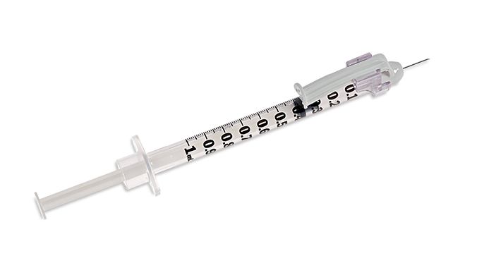 BD Syringe with SafetyGlide™ Needle, 1 ml, 27G x 3/8", ID, 100/pk, 4 pk/cs (Continental US Only) - 27G, 3/8"