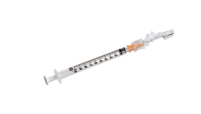 BD Syringe, 1mL, 25G x 5/8" Shielding Subcutaneous Injection Needle, Regular Bevel, Regular Wall, Detachable Needle, 50/bx, 8 bx/cs (Continental US Only) - 25G, 5/8"