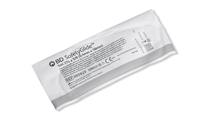 BD Syringe, 1mL, 25G x 5/8" Shielding Subcutaneous Injection Needle, Regular Bevel, Regular Wall, Detachable Needle, 50/bx, 8 bx/cs (Continental US Only) - 25G, 5/8"