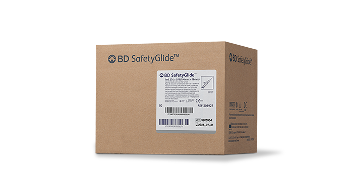 BD Syringe, 1mL, 27G x 5/8" Subcutaneous Needle, Regular Bevel, 50/bx, 8 bx/cs (Continental US Only) - 27G, 5/8"