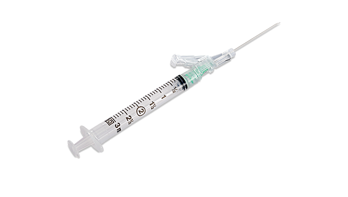 BD Syringe, 3mL, 21G x 1½" Shielding Intramuscular Injection Needle, Regular Bevel, Regular Wall, Detachable Needle, 50/bx, 8 bx/cs (Continental US Only) - 21G, 1½"