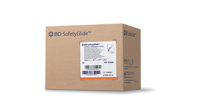 BD Syringe, 3mL, 25G x 5/8" Shielding Subcutaneous Injection Needle, Regular Bevel, Regular Wall, Detachable Needle, 50/bx, 8 bx/cs (Continental US Only) - 25G, 5/8"