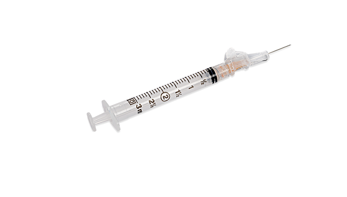 BD Syringe, 3mL, 25G x 5/8" Shielding Subcutaneous Injection Needle, Regular Bevel, Regular Wall, Detachable Needle, 50/bx, 8 bx/cs (Continental US Only) - 25G, 5/8"