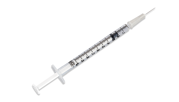 BD Tuberculin Syringe, 1mL, Detachable Needle, Slip Tip, 27G x ½", 100/bx, 8 bx/cs (Continental US Only) - 27G