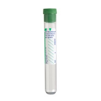 BD Plastic Tube, Conventional Stopper, 16mm x 100mm, 10.0mL, Green, Paper Label, Sodium Heparin (bxray coated) 150 Ubx Units, 100/pk, 10 pk/cs (Temp Sensitive; Non-Returnable) (Continental US Only) - Green