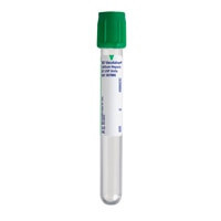 BD Plastic Tube, Hemogard™ Closure, 13mm x 100mm, 6.0mL, Green, Paper Label, Lithium Heparin (bxray coated) 90 Ubx Units, 100/pk, 10 pk/cs (Temp Sensitive; Non-Returnable) (Continental US Only) - Green