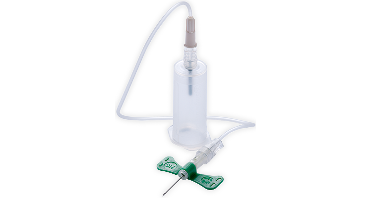 BD Blood Collection Set, Safety Push Button without Luer Adapter, 23G x ¾" Needle, 12" Tubing, 50/bx, 4 bx/cs (Continental US Only) - 23G, 12"