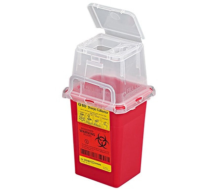 BD Sharps Collector, 1.5 Qt, Phlebotomy, Red, 36/cs (Continental US Only) - Red
