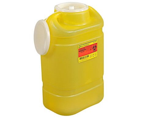 BD Sharps Collector, 5 Gallon, Plug Cap, Yellow (not autoclavable), 8/cs (Continental US Only) (Item is on allocation. Supplies may be limited or there may be longer than normal lead times)&nbsp;&nbsp;<Strong style="color:red">Max weekly quantity ...