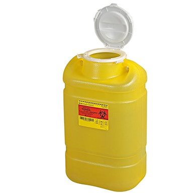 BD Sharps Collector, 5 Gallon, Plug Cap, Yellow (not autoclavable), 8/cs (Continental US Only) (Item is on allocation. Supplies may be limited or there may be longer than normal lead times)&nbsp;&nbsp;<Strong style="color:red">Max weekly quantity ...