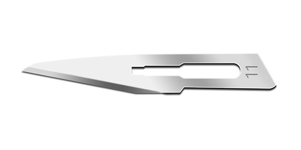 CINCINNATI STAINLESS STEEL BLADES Blade, Stainless Steel, Size 11, Non-Sterile, Bulk, 500/pk