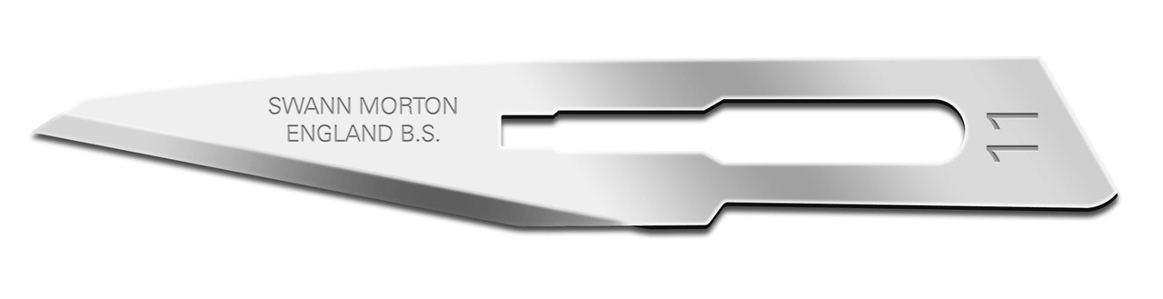 CINCINNATI SWANN MORTON CARBON STEEL BLADE Blade, Swann Morton, Carbon Steel, Size 11, Sterile, 100/bx