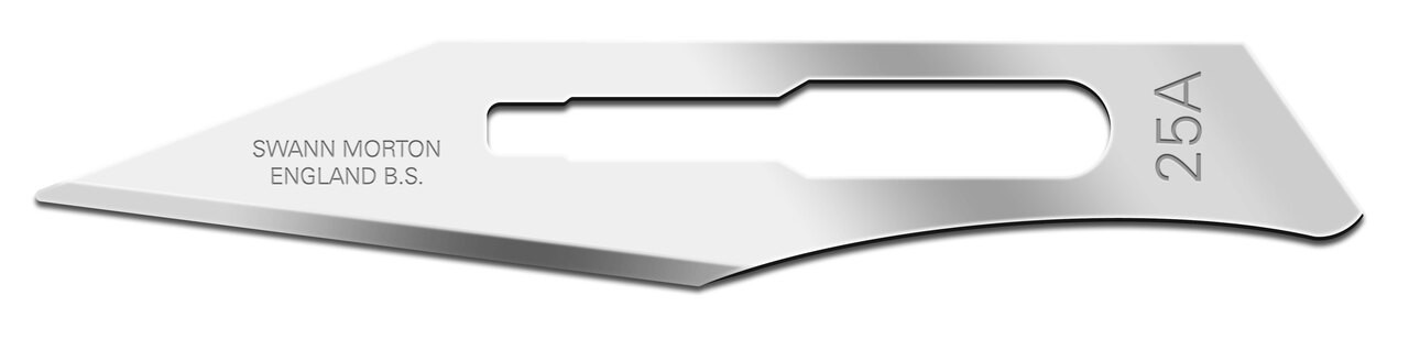 CINCINNATI SWANN MORTON CARBON STEEL BLADE Blade, Swann Morton, Carbon Steel, Size 25a, Sterile, 100/bx