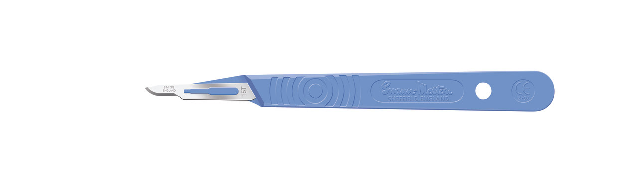 CINCINNATI SWANN MORTON SCALPELS Scalpel, Swann Morton, Size 15t, Blue Handle, Disposable, Sterile, 10/bx