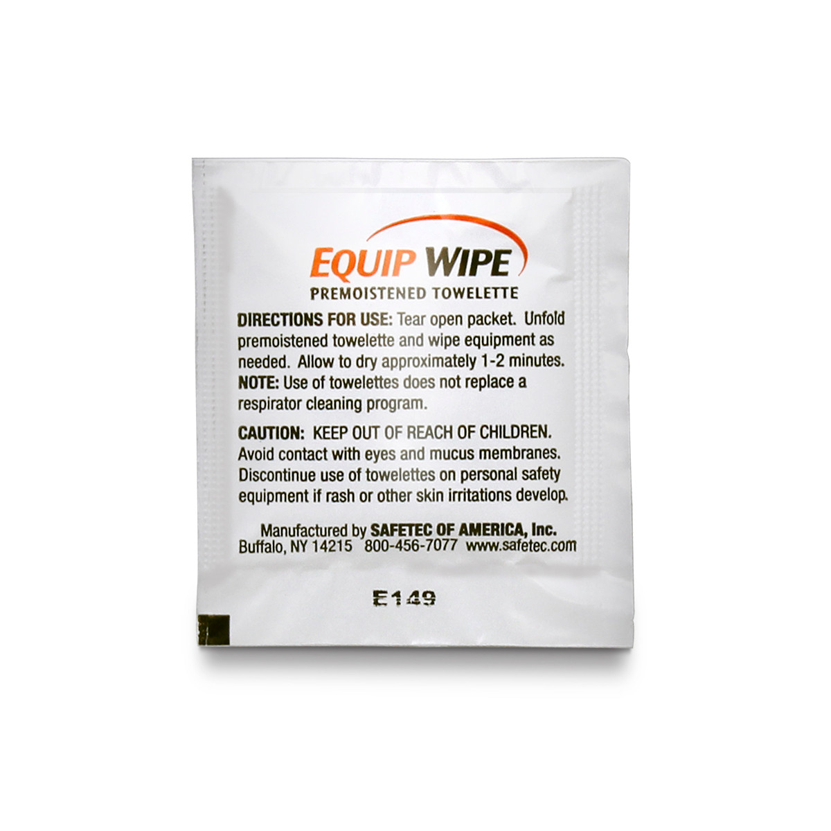 SAFETEC EQUIP WIPE Equip Wipes, Alcohol Free, 100/bx, 10 bx/cs (Available to Continental US & Canada dealers only)