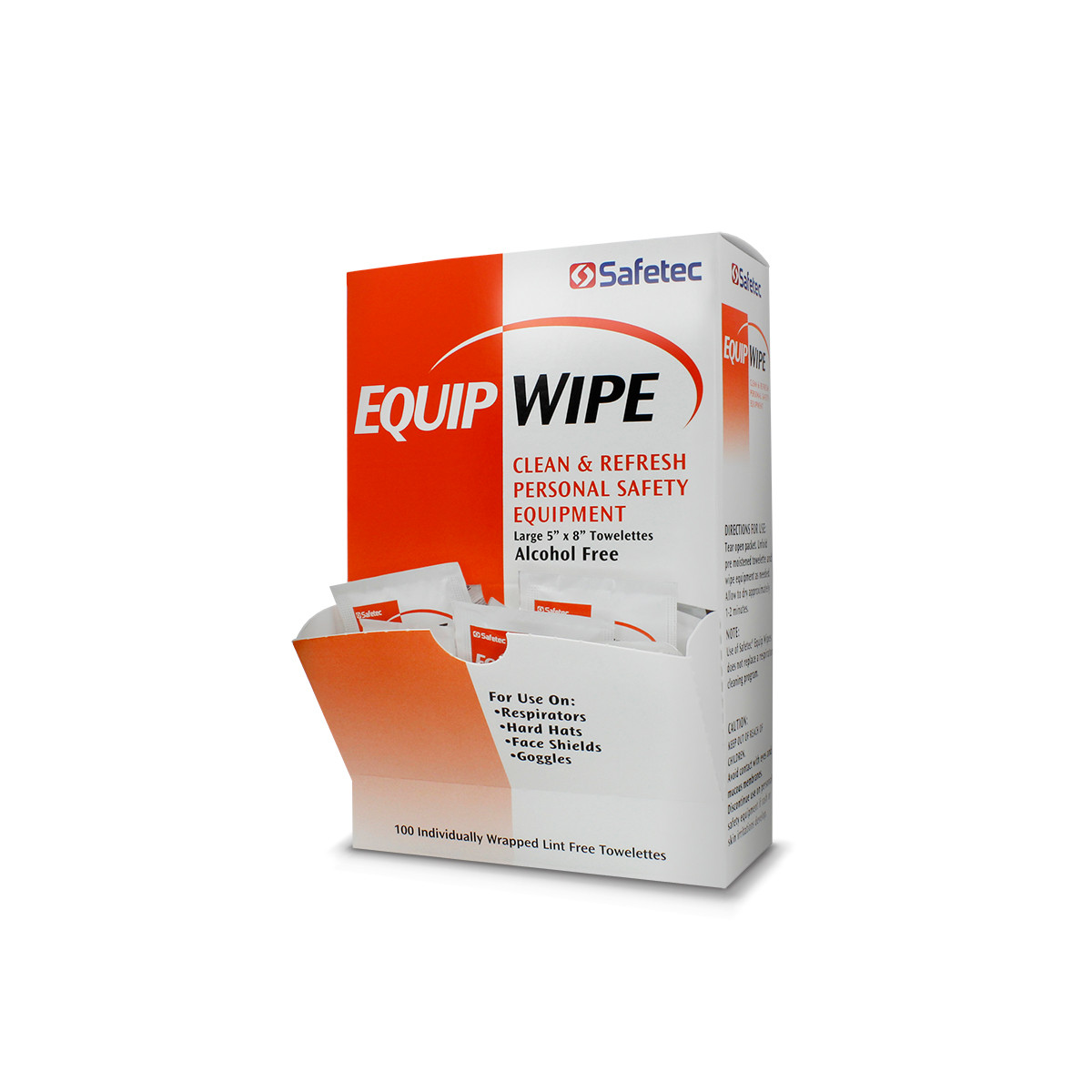 SAFETEC EQUIP WIPE Equip Wipes, Alcohol Free, 100/bx, 10 bx/cs (Available to Continental US & Canada dealers only)