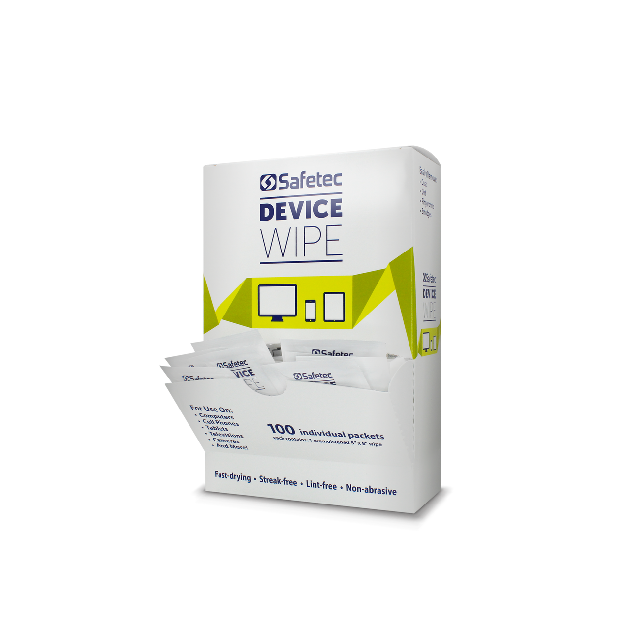 SAFETEC DEVICE WIPE Safetec® Device Wipe, 100/bx, 10 bx/cs (HAZMAT Fees Apply, cannot ship via Air or to AK, GU, HI, MP, PR, VI) (Available to Continental US & Canada dealers only)