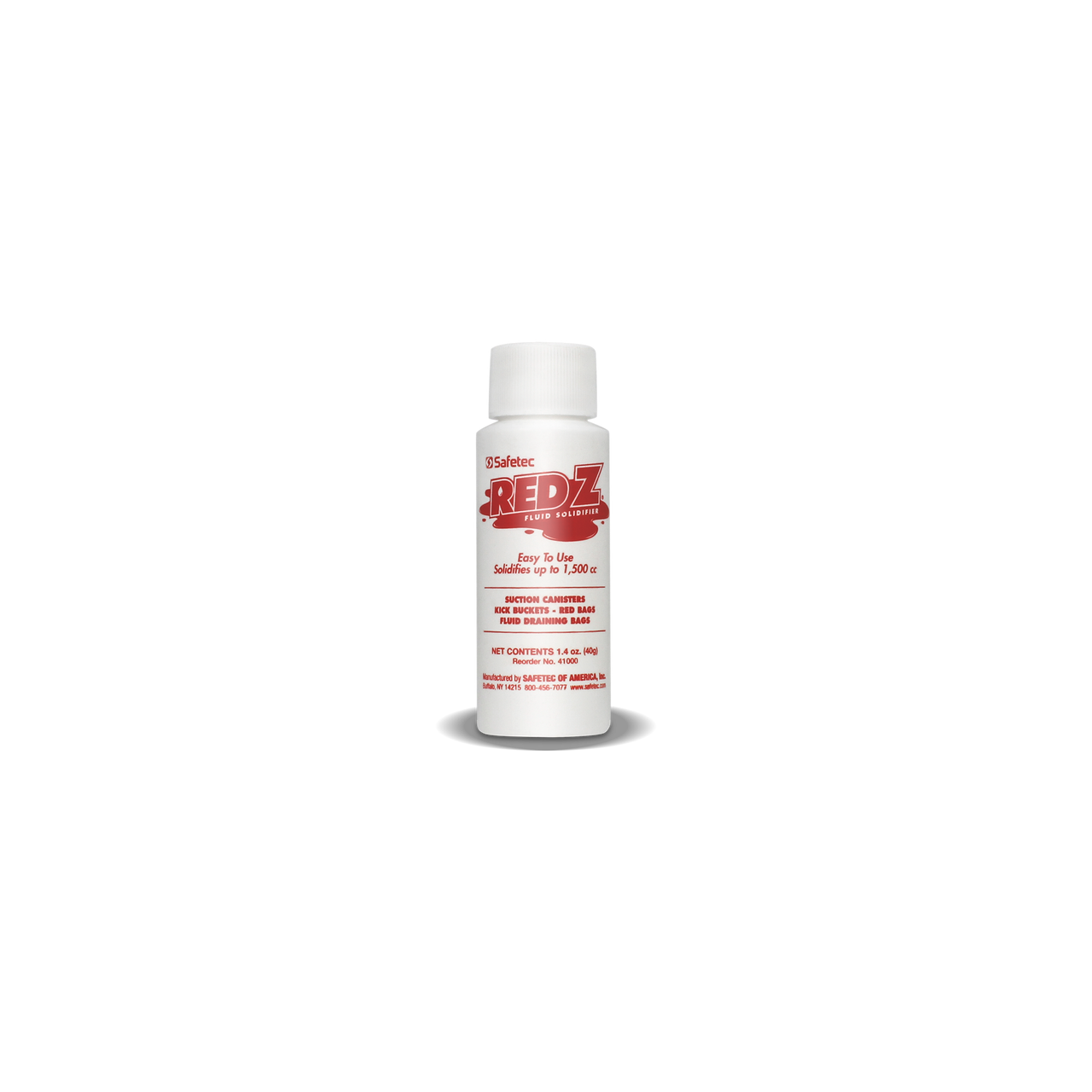 SAFETEC RED Z® AND GREEN-Z® BOTTLES Red Z. Standard Cap Bottle, 1500 cc, 75 btl/cs (Available to Continental US & Canada dealers only)