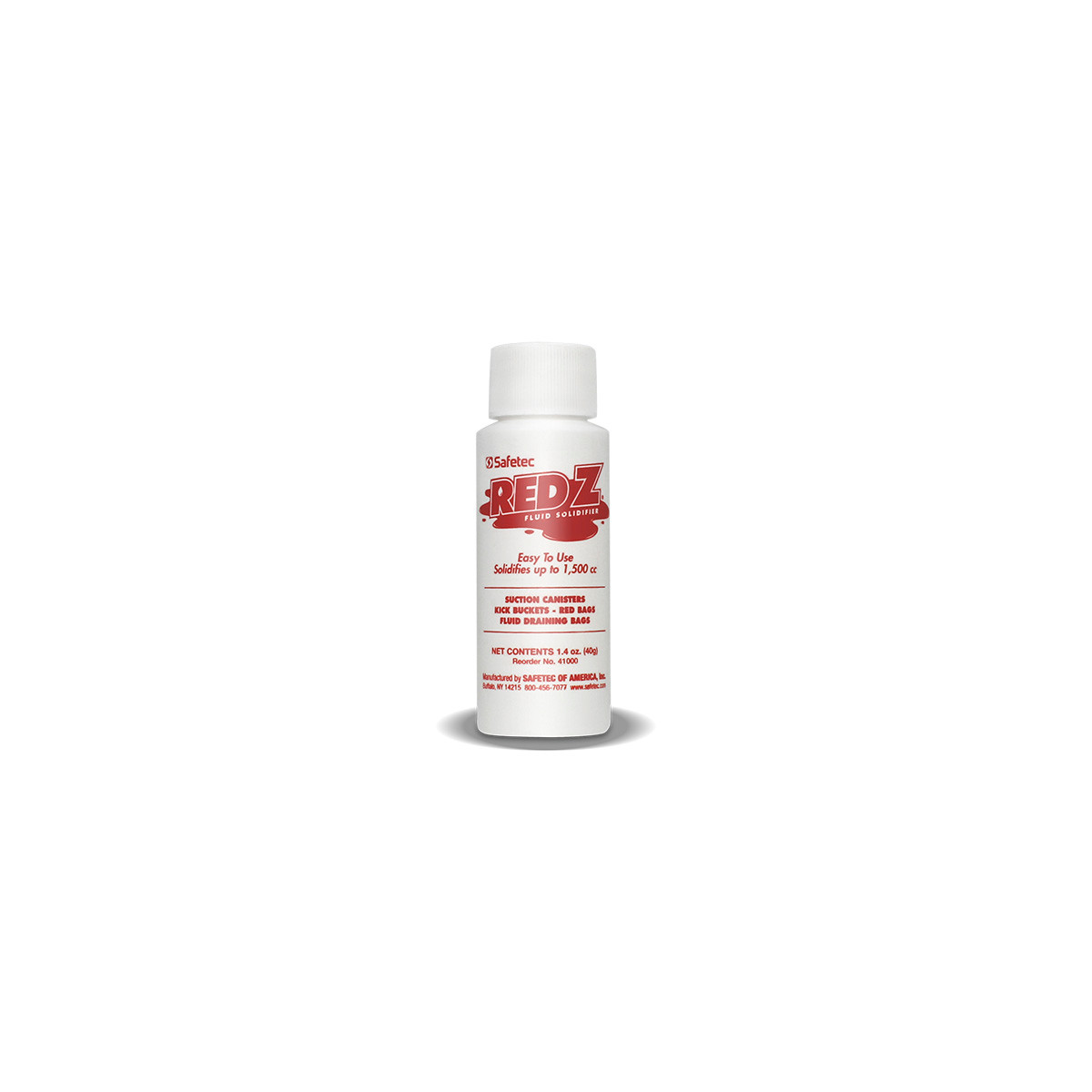 SAFETEC RED Z® AND GREEN-Z® BOTTLES Red Z. Standard Cap Bottle, 1500 cc, 75 btl/cs (Available to Continental US & Canada dealers only)