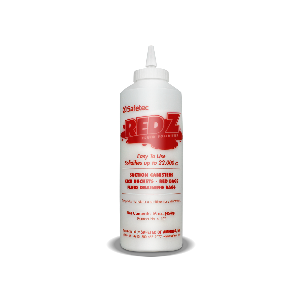 SAFETEC RED Z® AND GREEN-Z® BOTTLES Red Z, Needle Nose Bottle (up to 22000 cc), 12 btl/cs (Available to Continental US & Canada dealers only)
