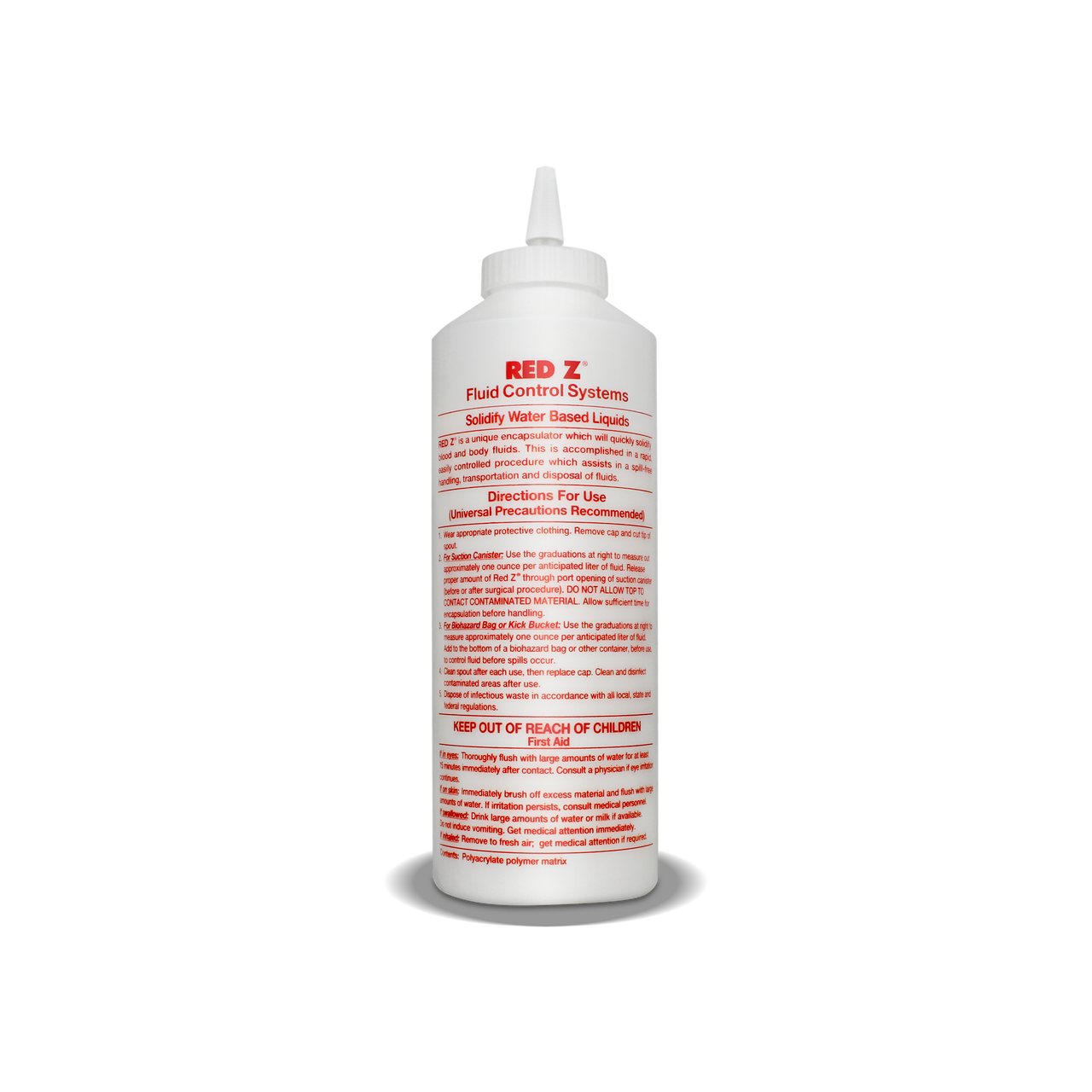 SAFETEC RED Z® AND GREEN-Z® BOTTLES Red Z, Needle Nose Bottle (up to 22000 cc), 12 btl/cs (Available to Continental US & Canada dealers only)