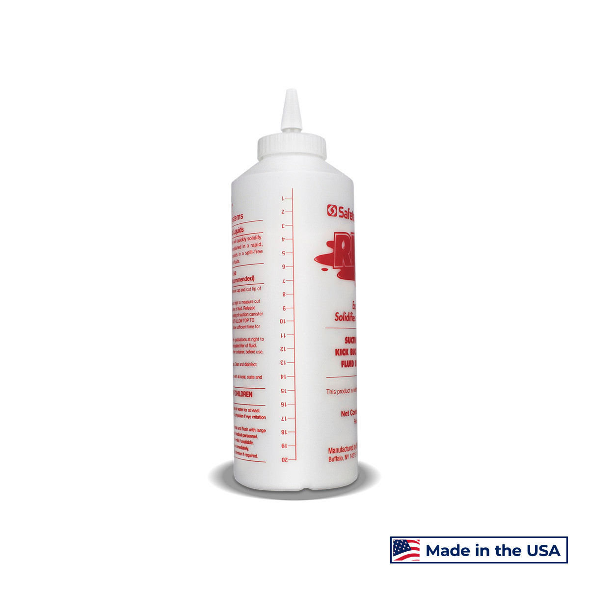 SAFETEC RED Z® AND GREEN-Z® BOTTLES Red Z, Needle Nose Bottle (up to 22000 cc), 12 btl/cs (Available to Continental US & Canada dealers only)