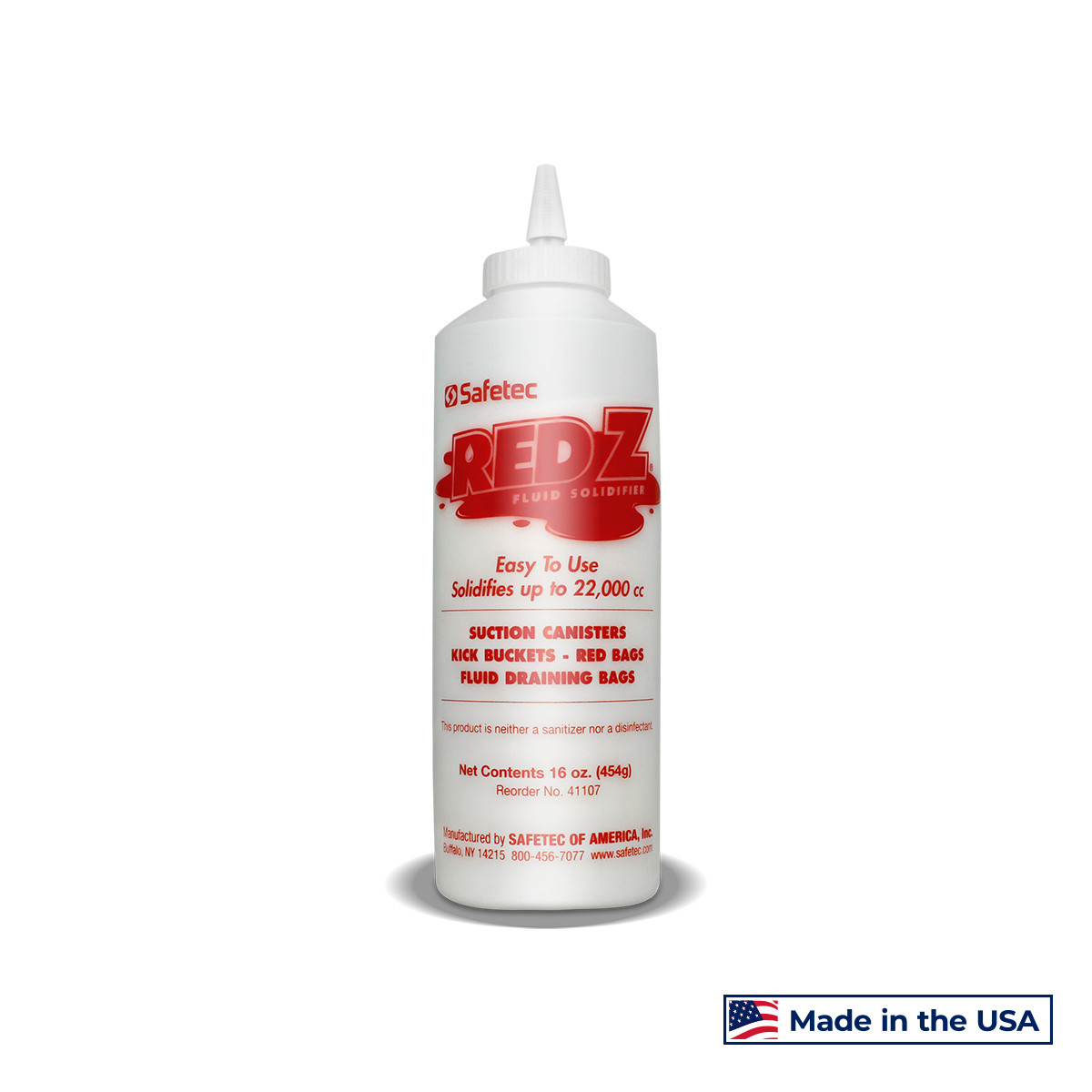 SAFETEC RED Z® AND GREEN-Z® BOTTLES Red Z, Needle Nose Bottle (up to 22000 cc), 12 btl/cs (Available to Continental US & Canada dealers only)