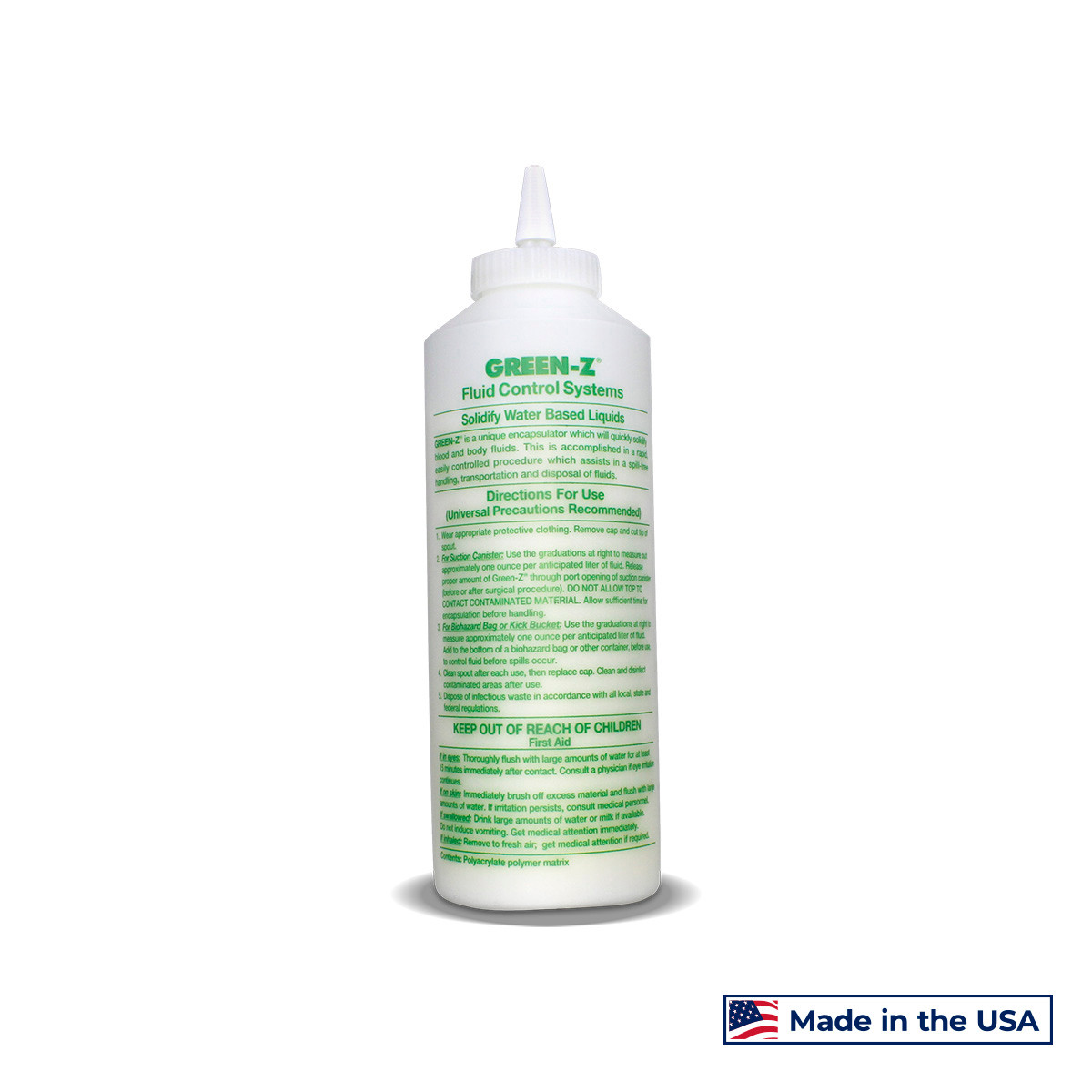 SAFETEC RED Z® AND GREEN-Z® BOTTLES Green-Z, Needle Nose Bottle, (up to 22000 cc), 12 btl/cs (Available to Continental US & Canada dealers only)