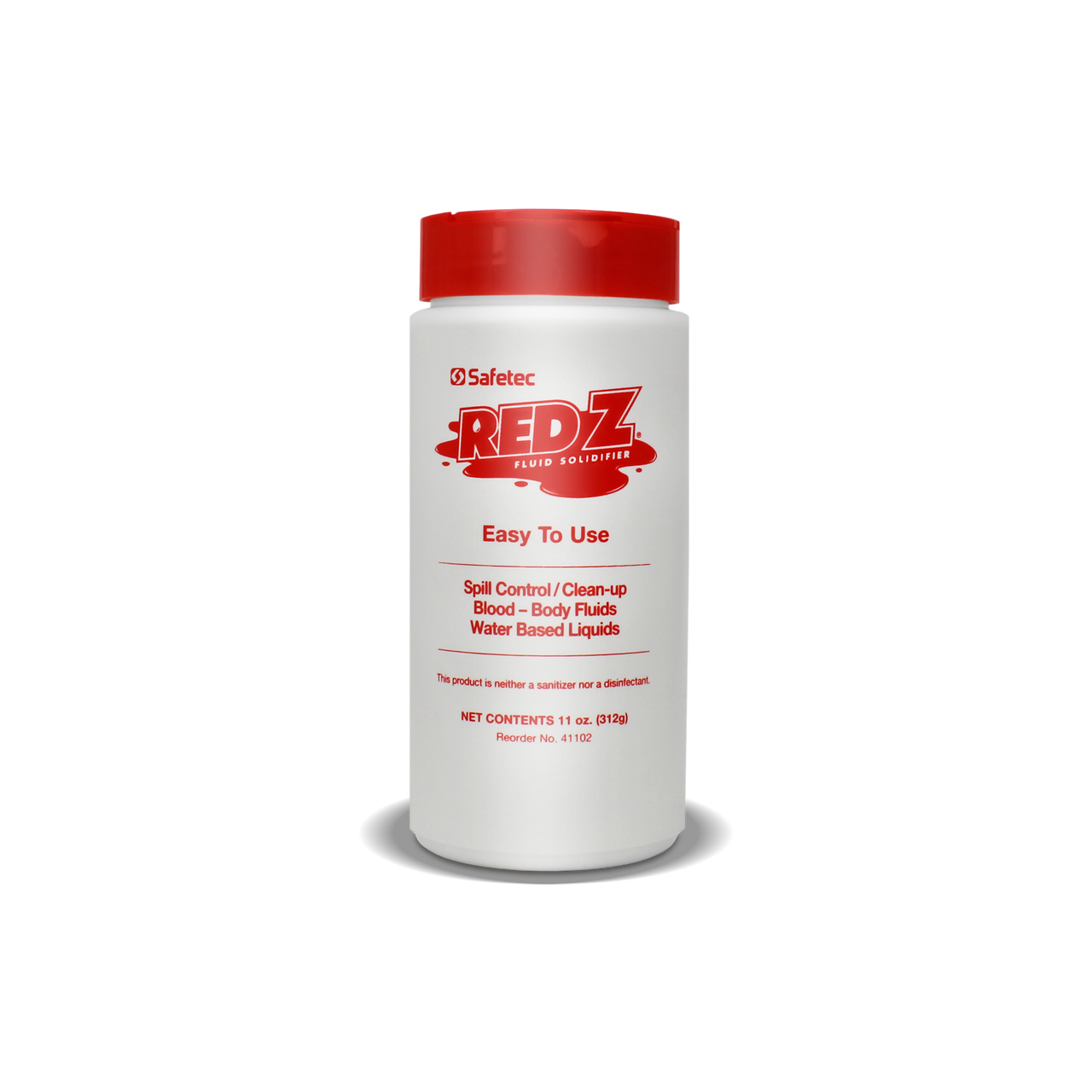 SAFETEC RED Z® SPILL CONTROL SOLIDIFIER Red Z, Shaker Top Bottle, 11 oz, 12 btl/cs (Available to Continental US & Canada dealers only)