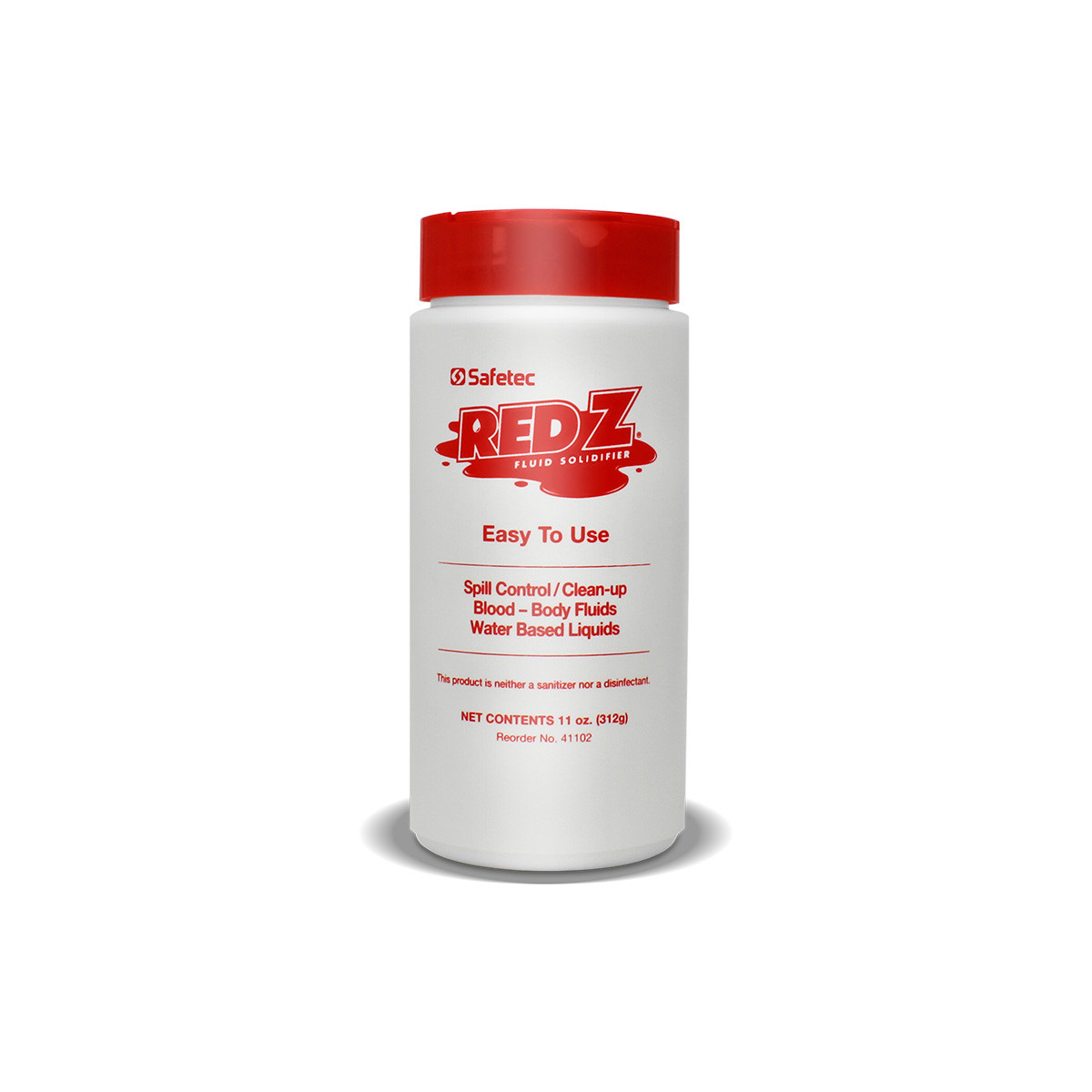 SAFETEC RED Z® SPILL CONTROL SOLIDIFIER Red Z, Shaker Top Bottle, 11 oz, 12 btl/cs (Available to Continental US & Canada dealers only)
