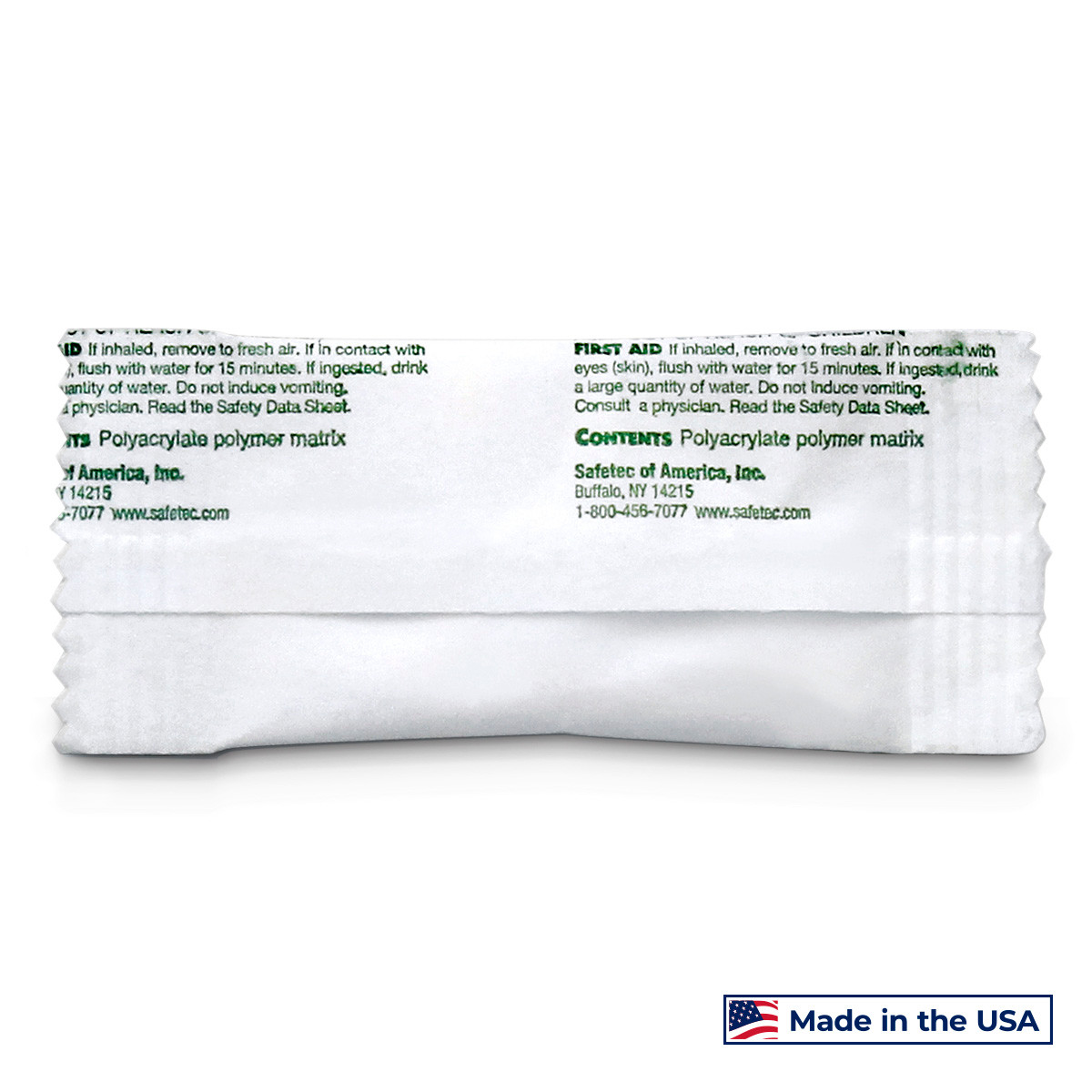 SAFETEC ZAFETY PAC Green-Z, Zafety Pac, 4g, 500/bg, 10 bg/cs (Available to Continental US & Canada dealers only)