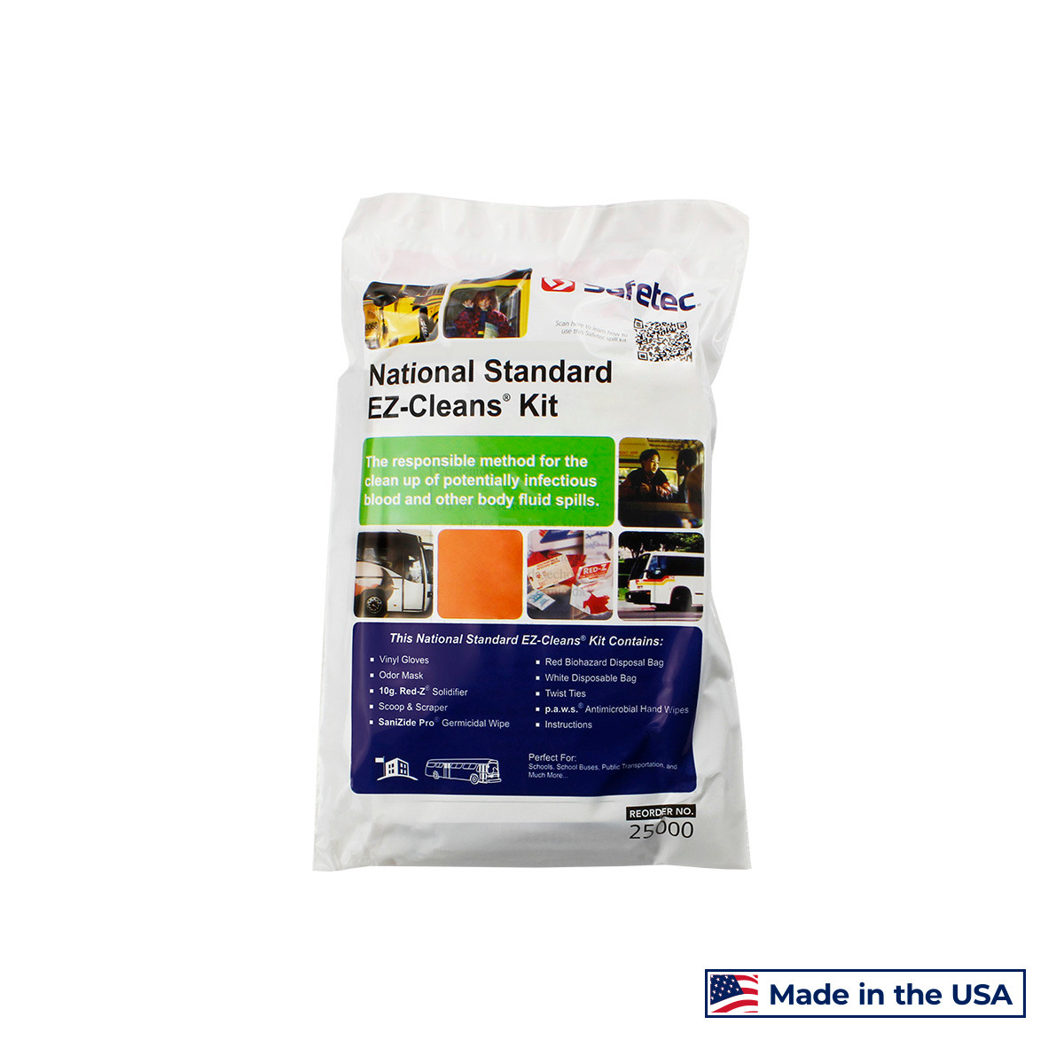 SAFETEC NATIONAL STANDARD EZ-CLEANS® KIT National Standard EZ-Cleans Kit (poly bag) 24 kt/cs