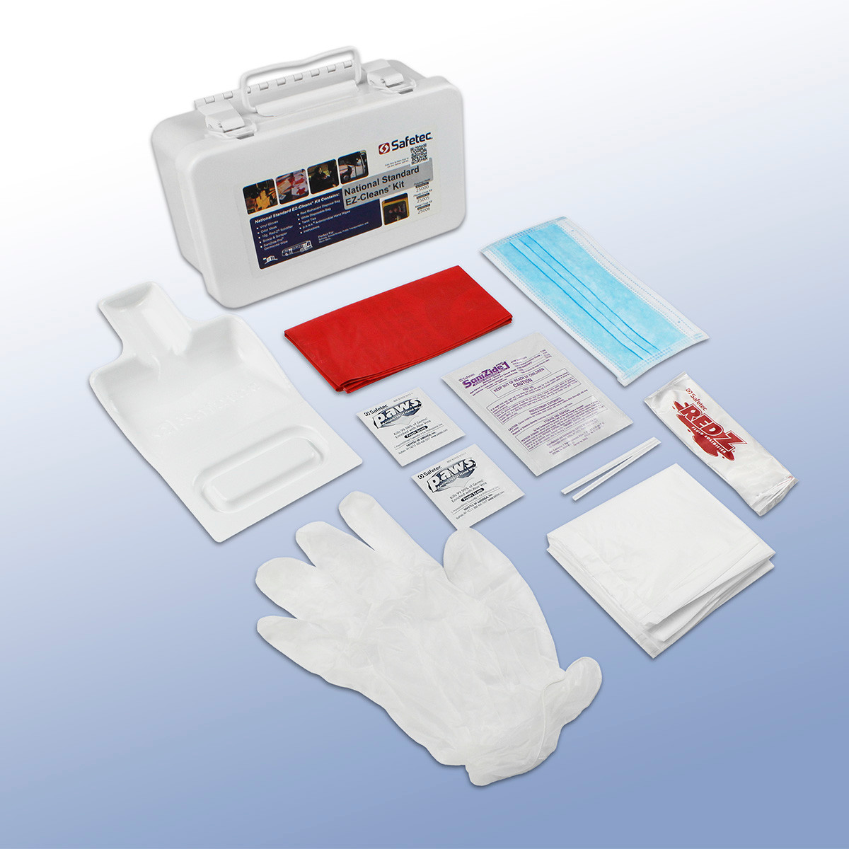 SAFETEC NATIONAL STANDARD EZ-CLEANS® KIT National Standard EZ-Cleans Kit (metal case) 24 kt/cs