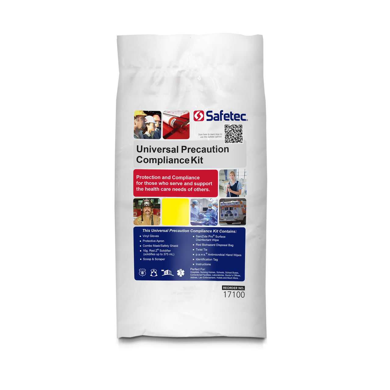 SAFETEC UNIVERSAL PRECAUTION COMPLIANCE KIT Kit, Universal Precaution Compliance (poly bag), 24 kt/cs