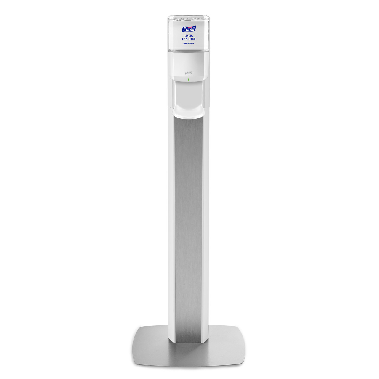 GOJO PURELL® MESSENGER™ STAND AND ACCESSORIES Purell® Messenger™ ES8 Floor Stand, White with Silver Panel (Dispenser Included), 1/cs