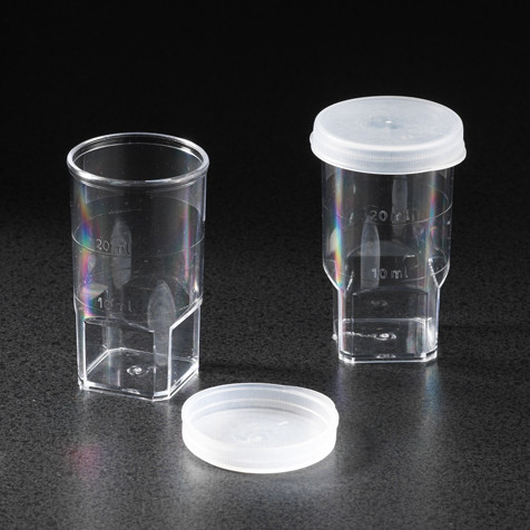 GLOBE SCIENTIFIC HEMATOLOGY ANALYZER SUPPLIES 35 mL Dilution Vial w/ Snap Cap, 250/bx, 4 bx/cs