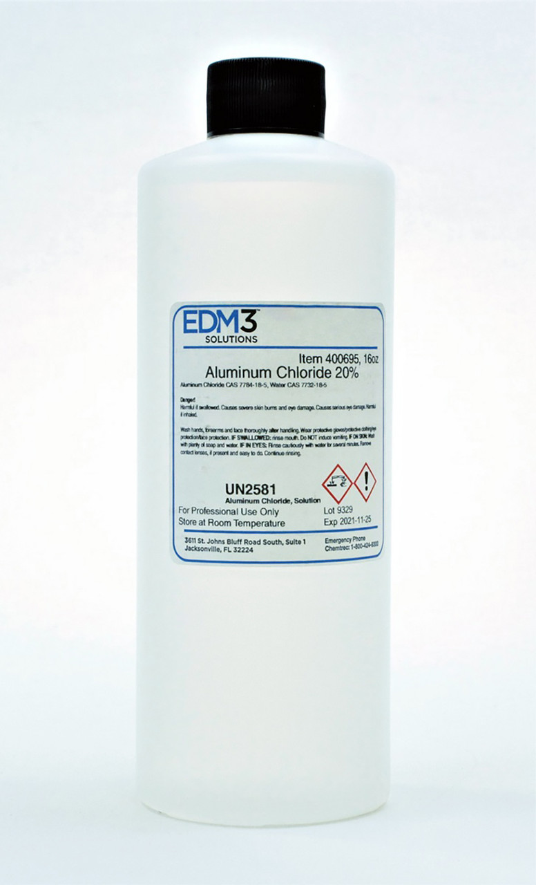 EDM3 STAINS AND REAGENTS Aluminum Chloride, 20%, 16 oz (Item is Non-Returnable) (US Only)