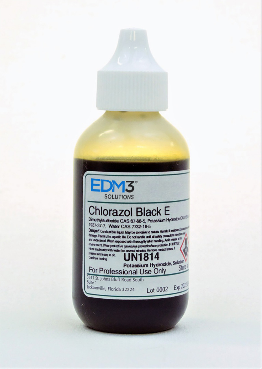 EDM3 STAINS AND REAGENTS Chlorazol Black E, 2 oz (Item is Non-Returnable) (US Only) (HAZMAT Fees Apply, cannot ship via Air or to AK, GU, HI, MP, PR, VI)