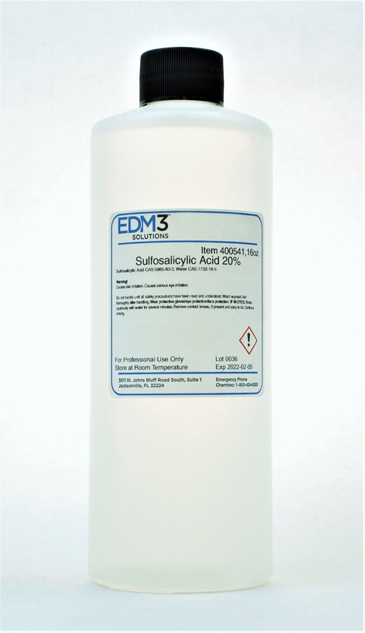 EDM3 STAINS AND REAGENTS Sulfosalicylic Acid, 20%, 16 oz (Item is Non-Returnable) (US Only)