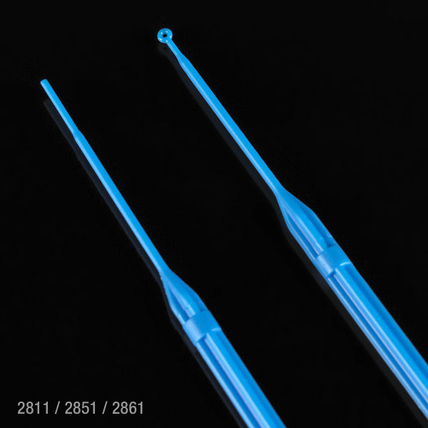 GLOBE SCIENTIFIC INNOCULATION LOOPS Innoculation Loop, w/ Needle 1uL, Rigid Feel, Blue, Sterile, 20/pk, 25 pk/bx
