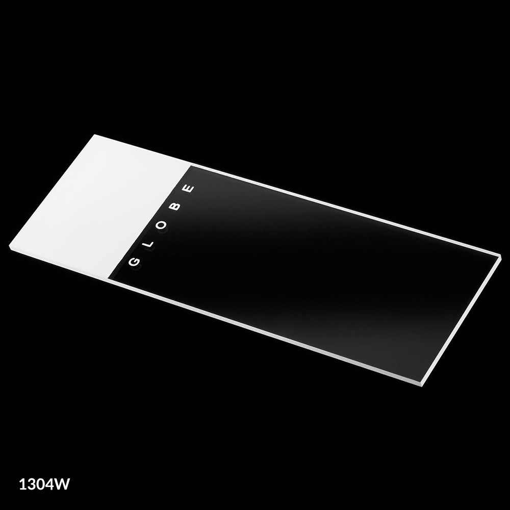 GLOBE SCIENTIFIC CLASSIC GLASS MICROSCOPE SLIDES Slide, Frosted (One End, One Side), 90° Corners, Ground Edges, 25 x 75mm, 72/bx, 20 bx/cs