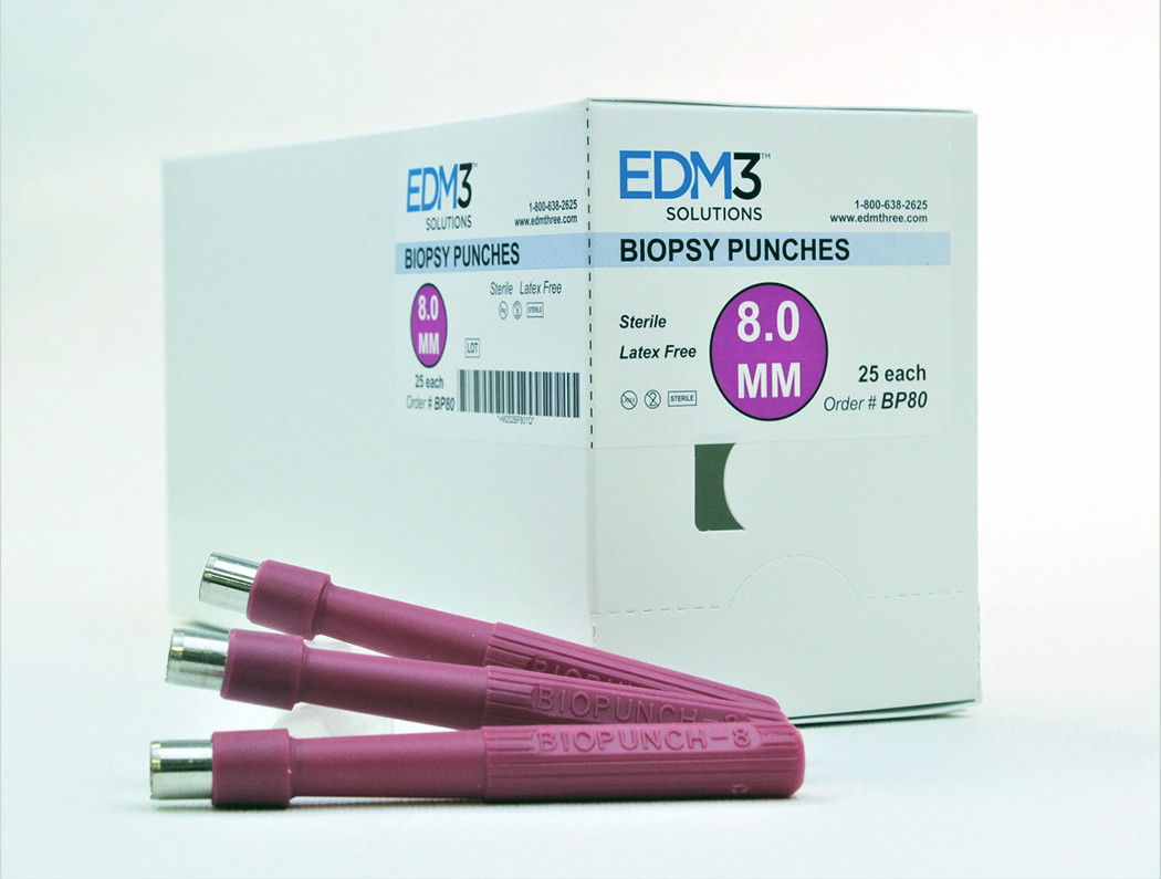 EDM3 EAR CURETTS AND BIOPSY PUNCHES Biopsy Punch, 8.0, 25/bx (US Only)