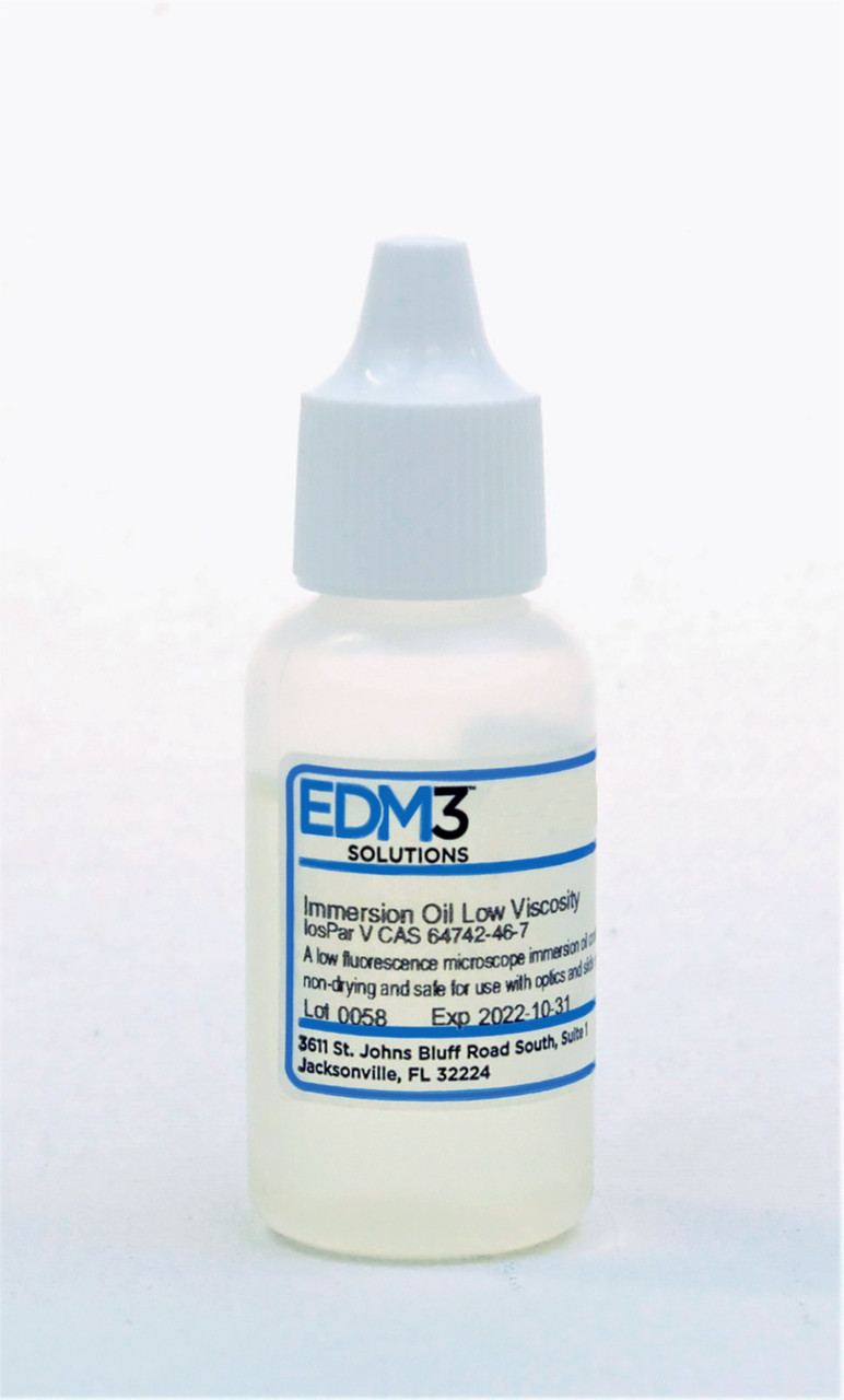 EDM3 STAINS AND REAGENTS Immersion Oil LV, 0.5 oz (Item is Non-Returnable) (US Only)