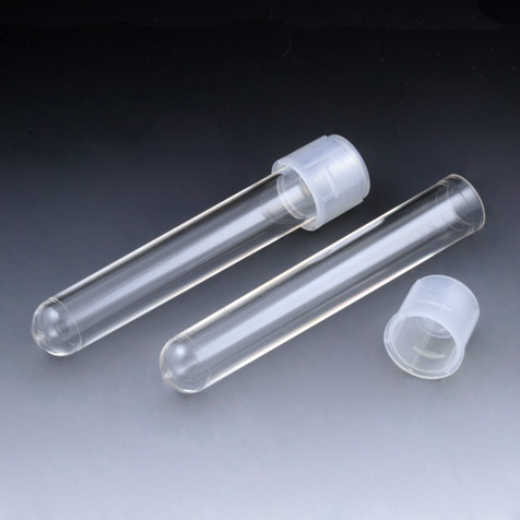 GLOBE SCIENTIFIC PLASTIC CULTURE TUBES & CAPS Culture Tube, w/ Attached Dual Position Cap, PS, Sterile, 12 x 75mm, 25/bg, 20 bg/cs